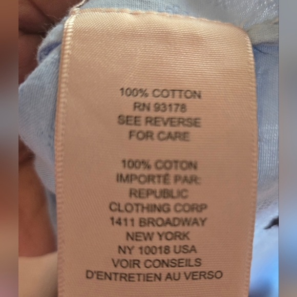 Philosophy Light Blue Embroidered Square Neck Blouse Cottage Peasant ~ Medium - Picture 7 of 7